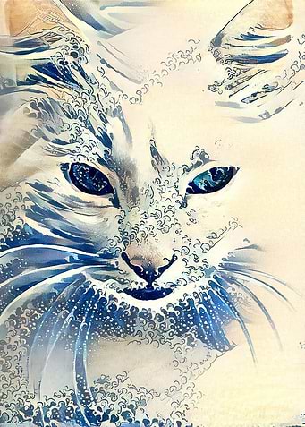 The Great Wave Cat