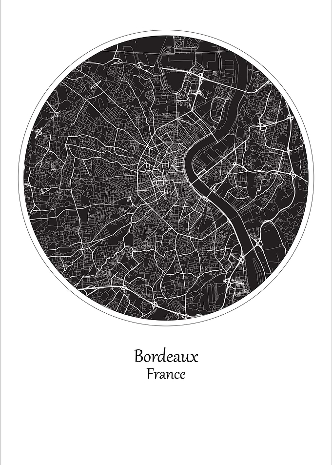 Bordeaux City Map France