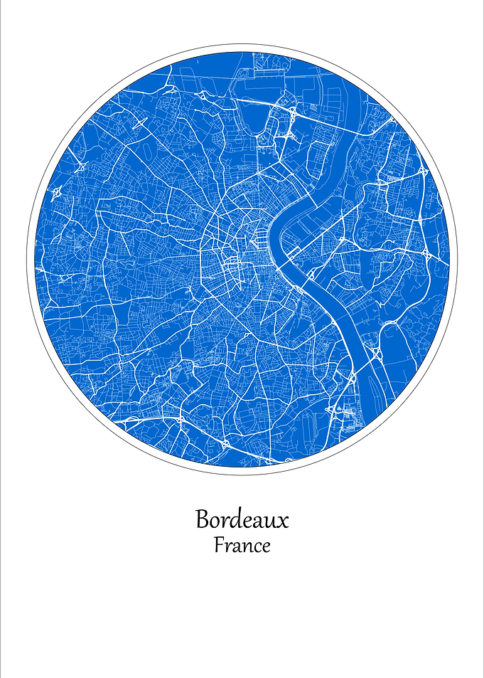 Bordeaux City Map France