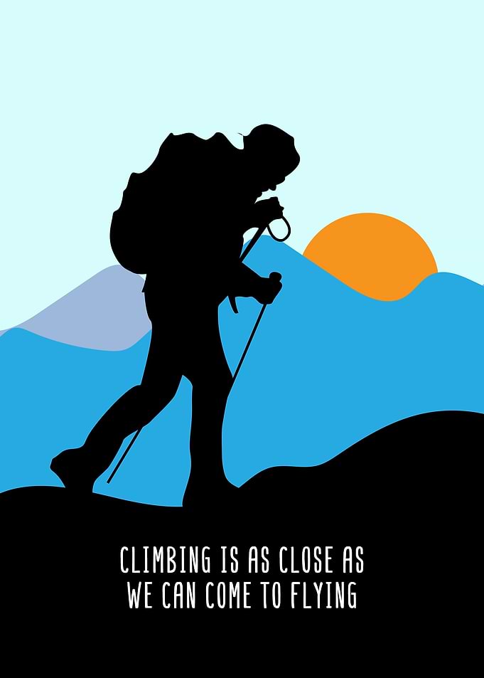 Mountain Hiker Wall Decor