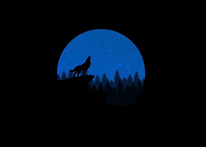 Silhouette Wolf