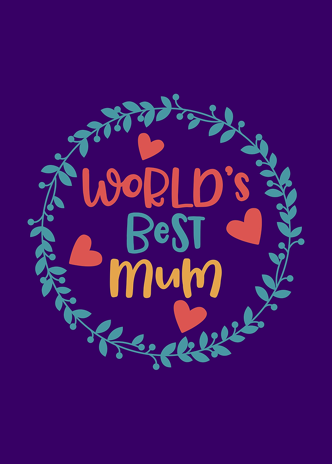 Worlds Best mum hand drawn