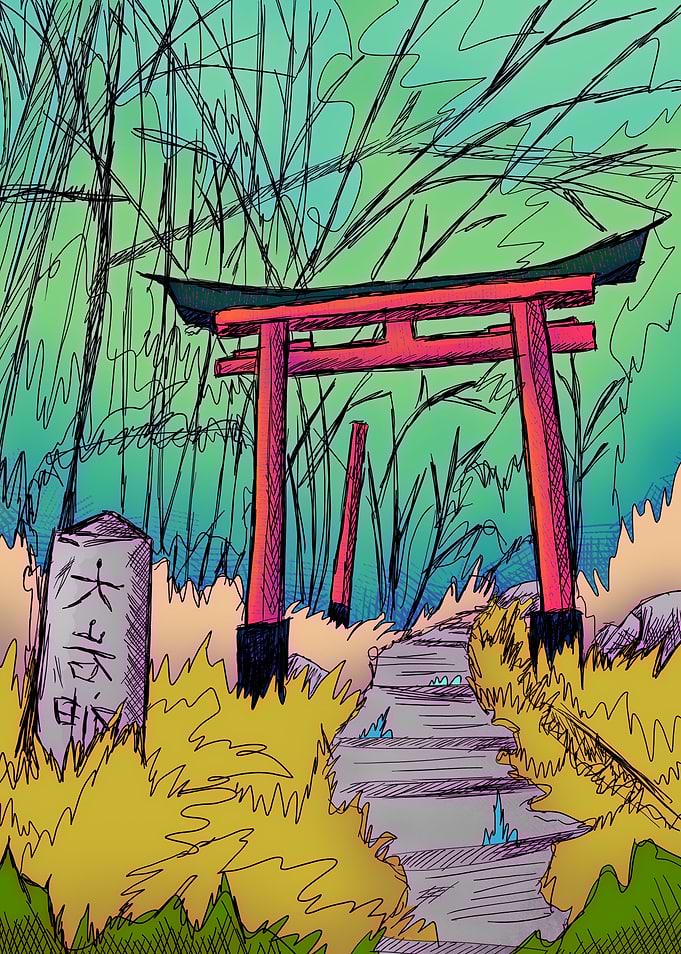 The green bamboo walk