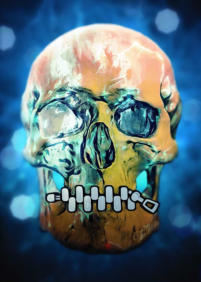 Smiley Skull 03 Zipper