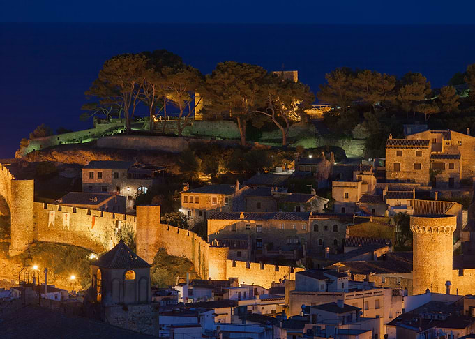 Tossa de Mar at Night
