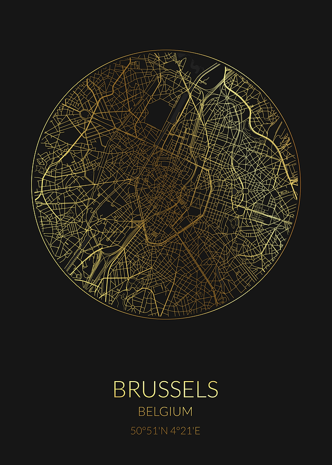 Brussels Black Gold Map