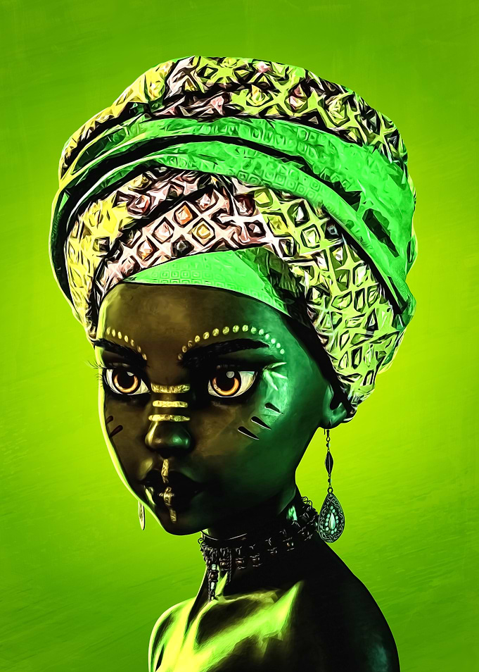 Toon black woman