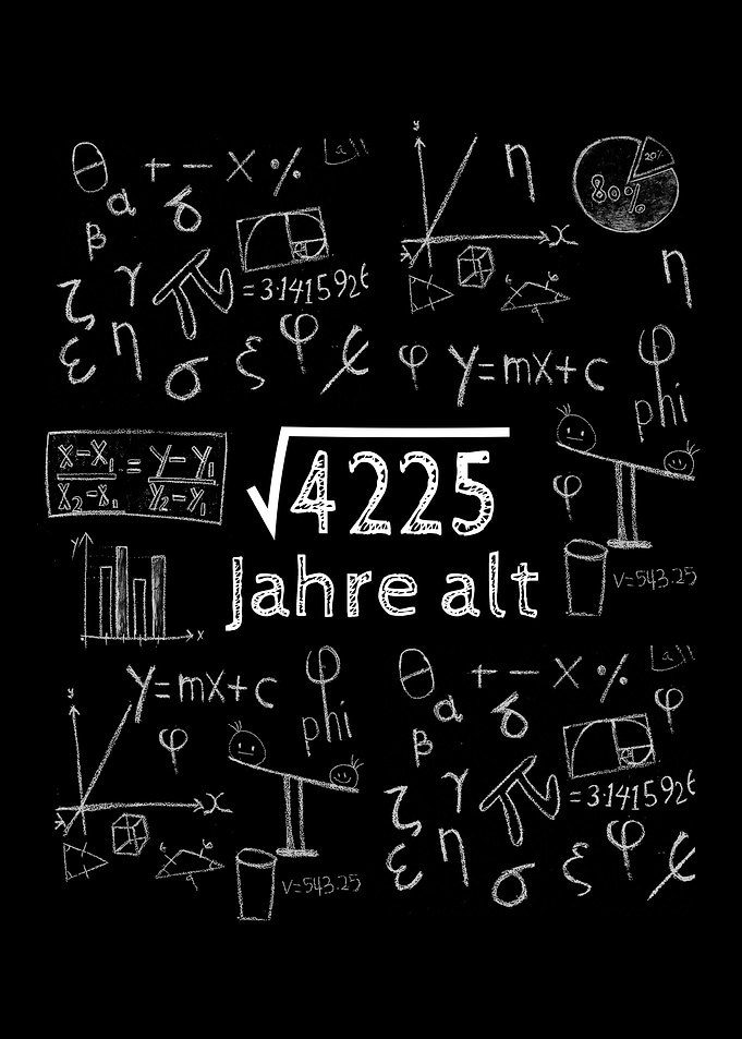 65 Geburtstag Mathe Wurzel