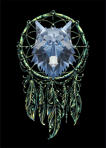 Wolf dream catcher