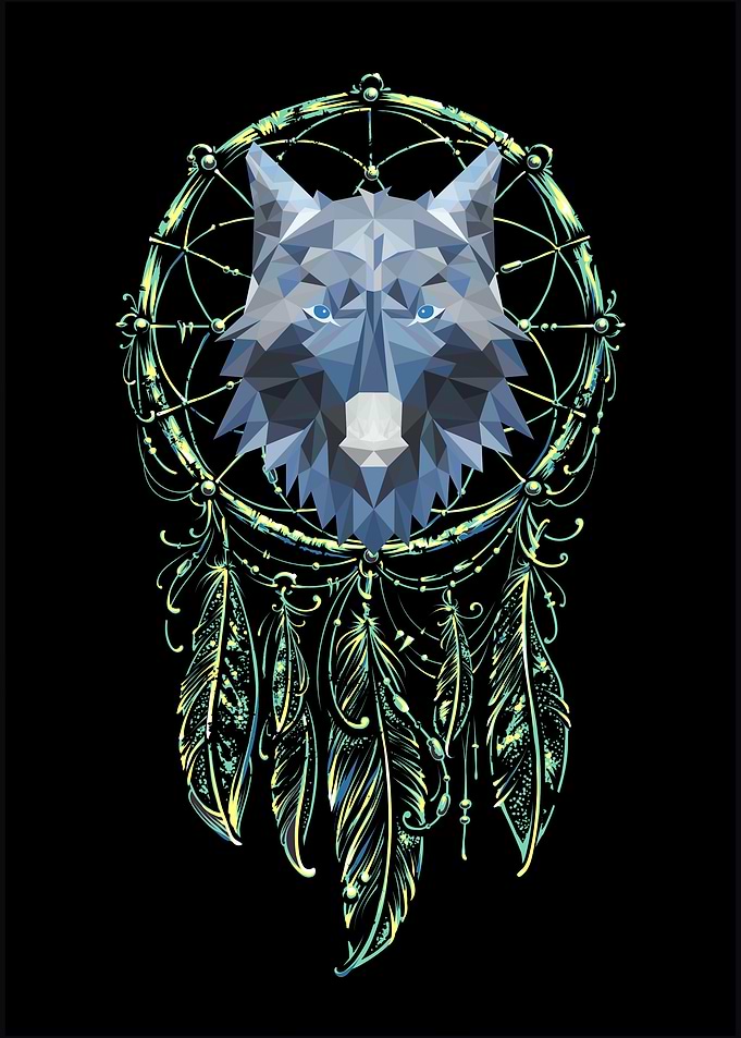 Wolf dream catcher