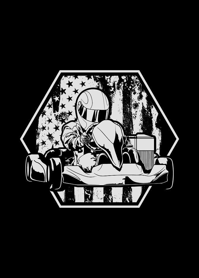 Go Cart USA Flag