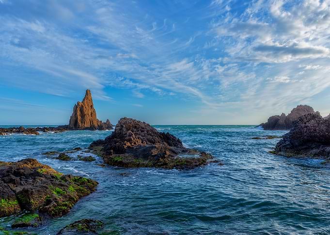 Rocks coast sea ocean