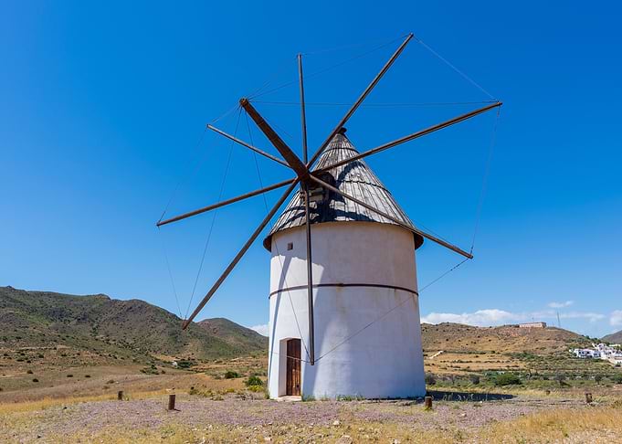 Windmill spanish landscape