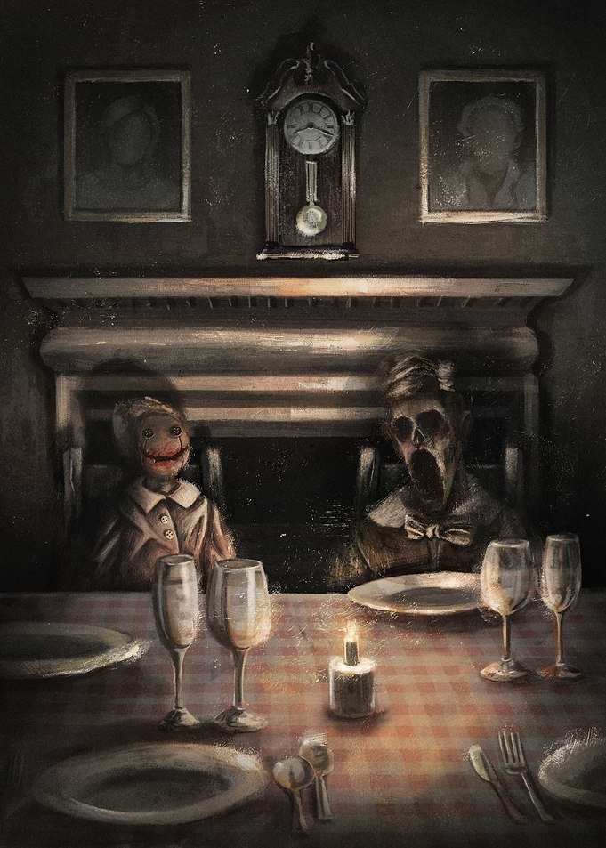 At the table
