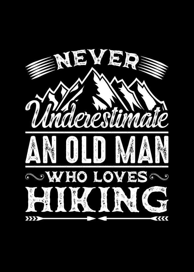Old Man Who Loves Hiking
