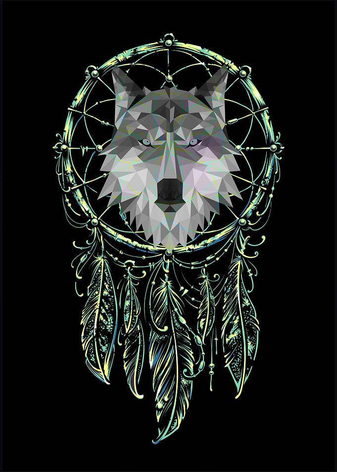 Wolf dream catcher