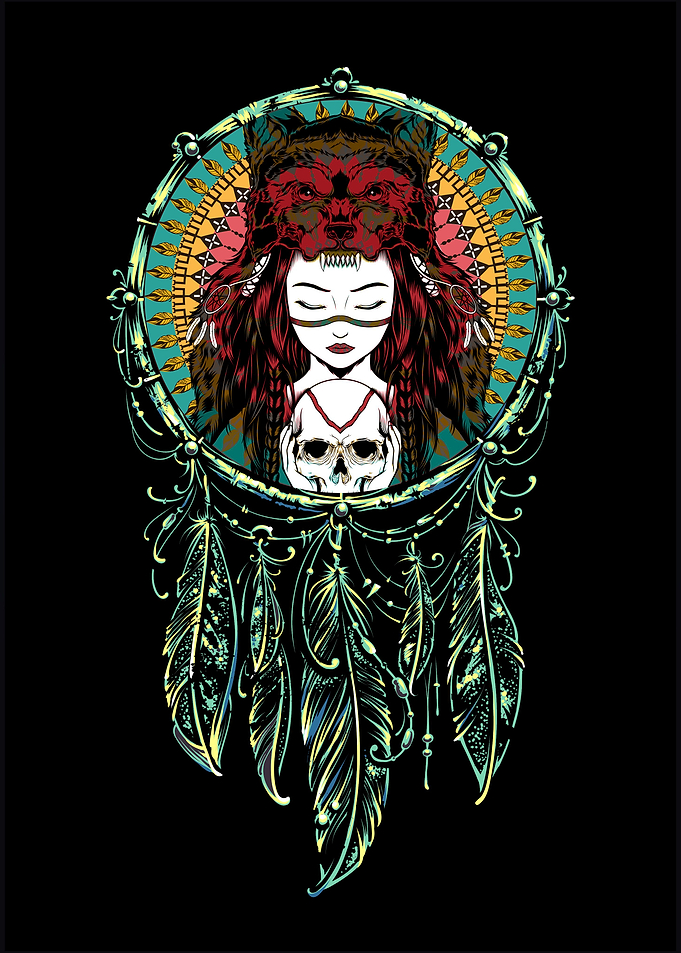 Wolf dream catcher