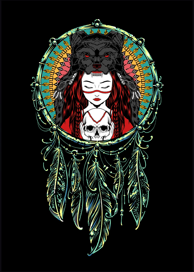 Wolf dream catcher