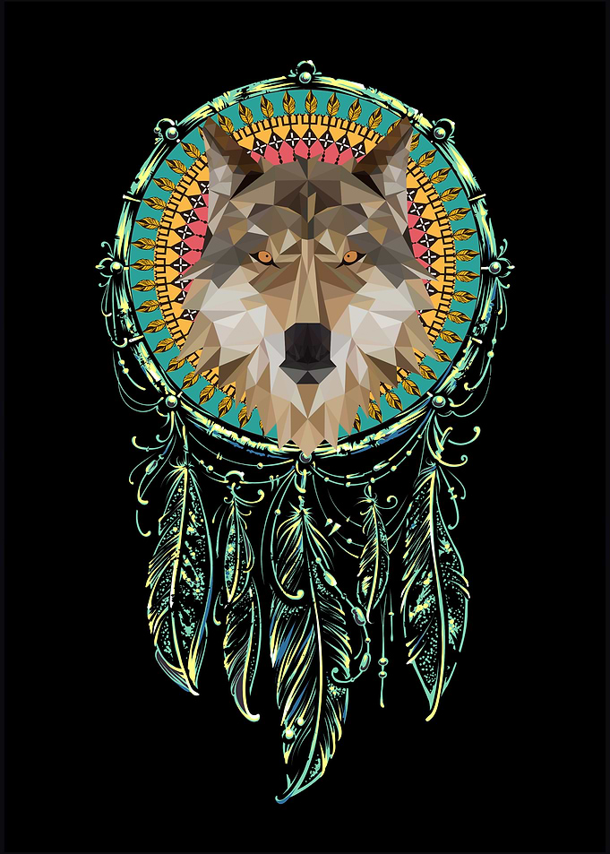 Wolf dream catcher