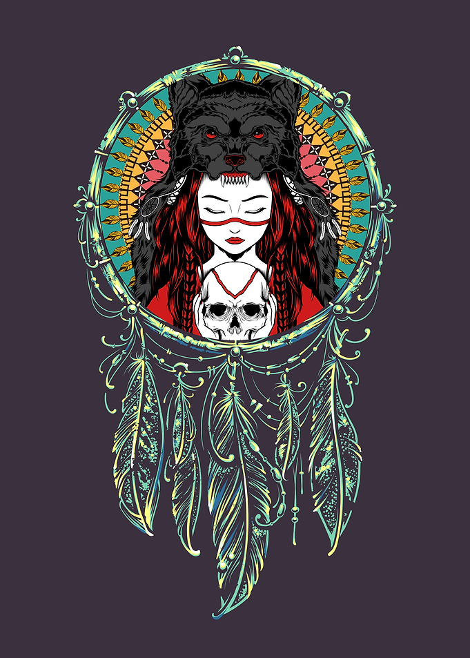 Wolf dream catcher