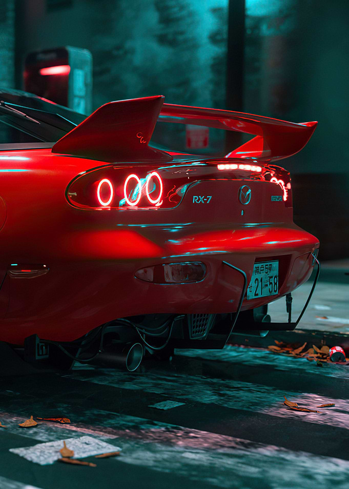 Mazda Rx7 back view