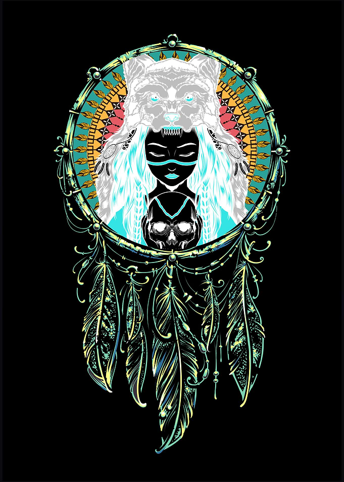 Wolf dream catcher