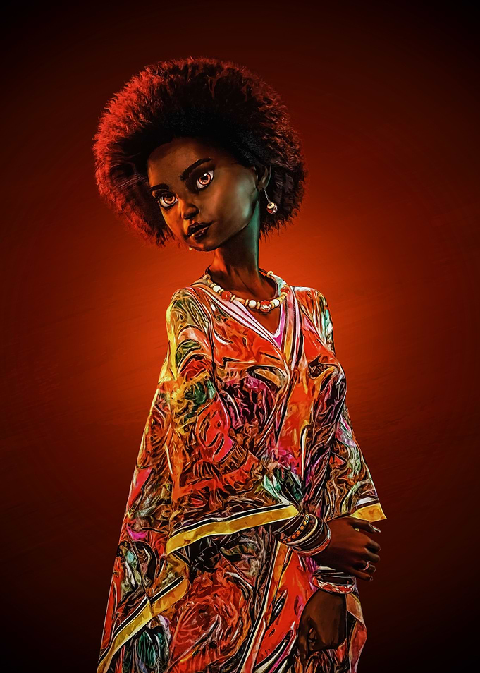 Toon black woman