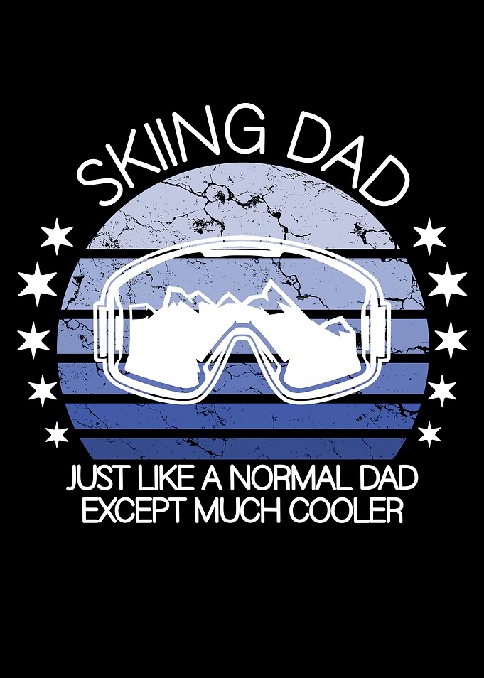 Skiing dad