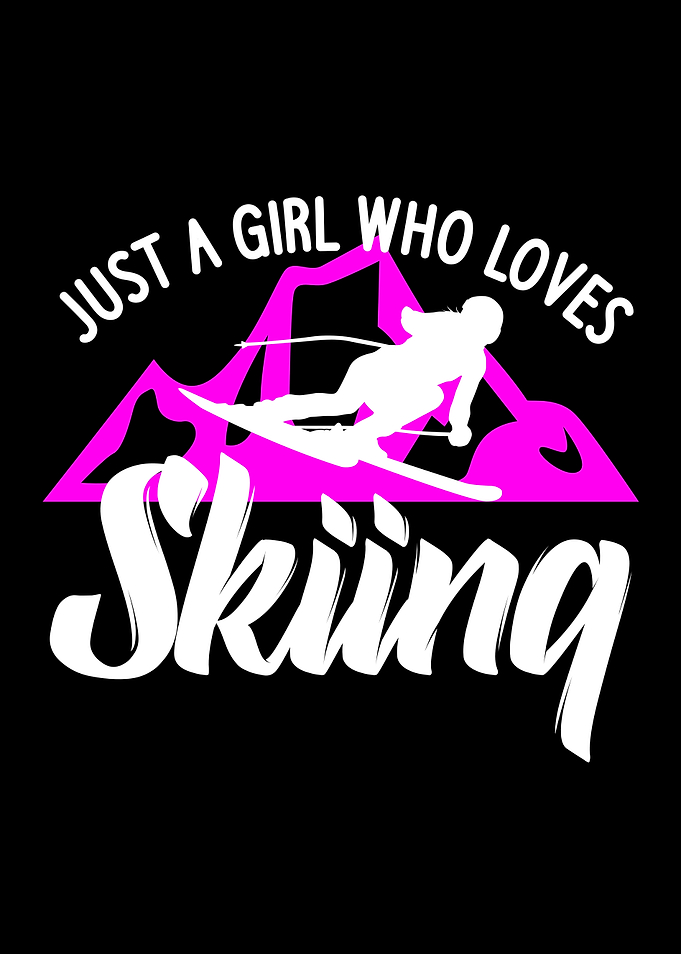 a girl who loves skiing