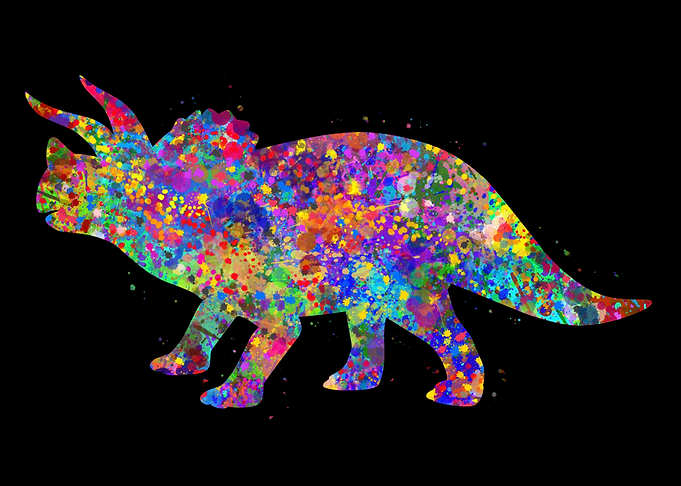 Triceratops watercolor