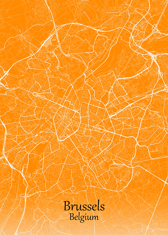 Brussels City Map Belgium
