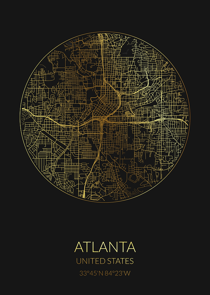 Atlanta Black Gold Map
