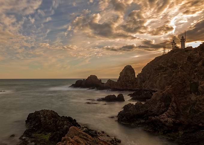 Lighthouse at sunset