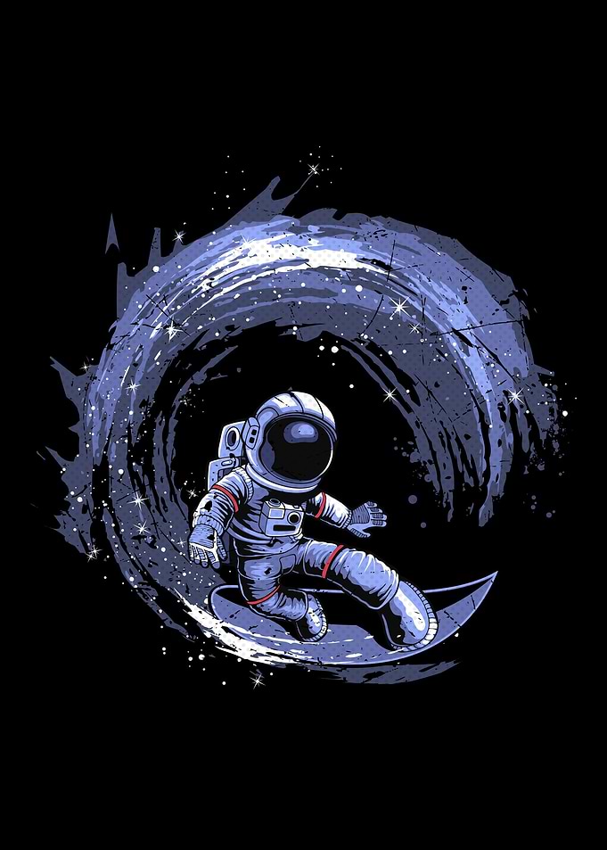 Astronaut Surfing