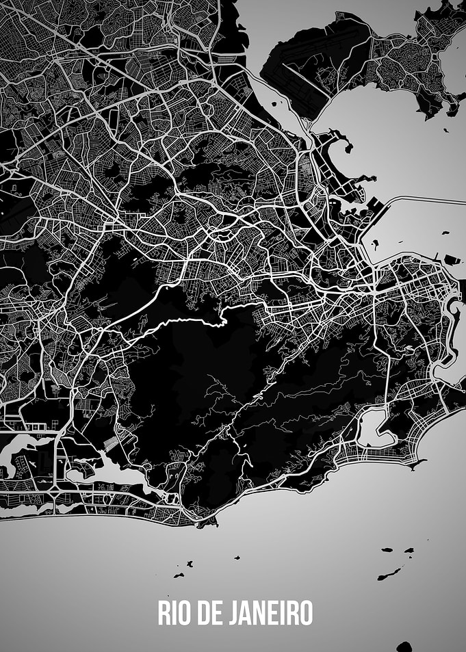 Rio De Janeiro dark map
