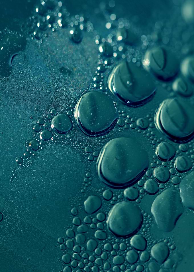 Water drops close up shoot
