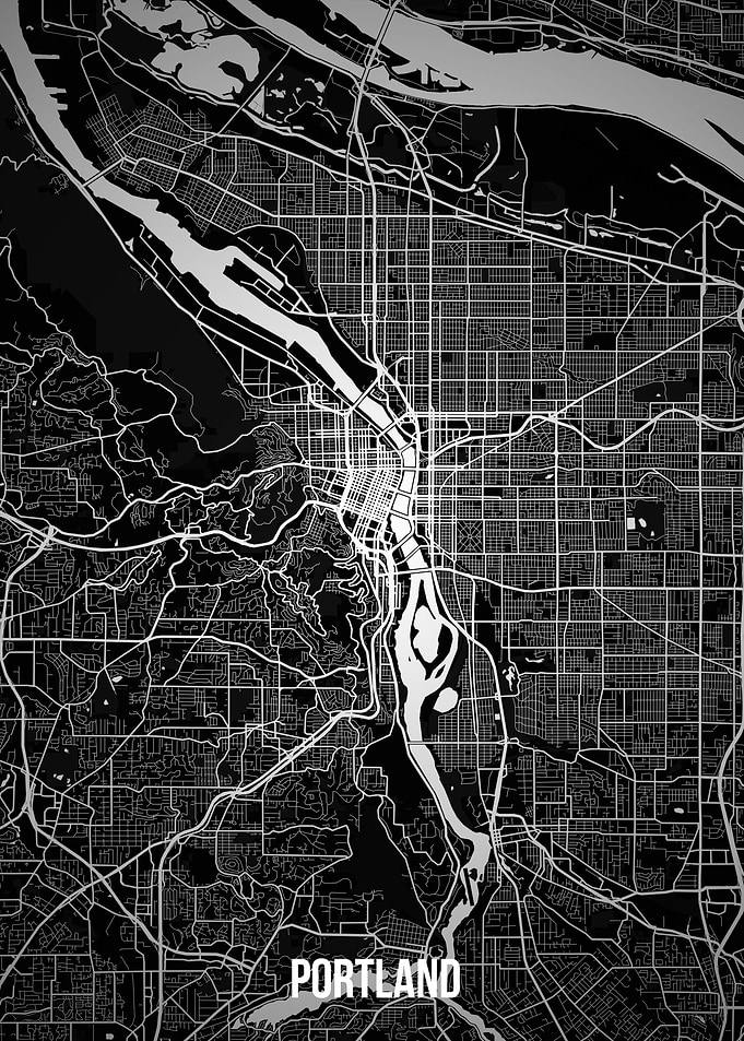 Portland dark map