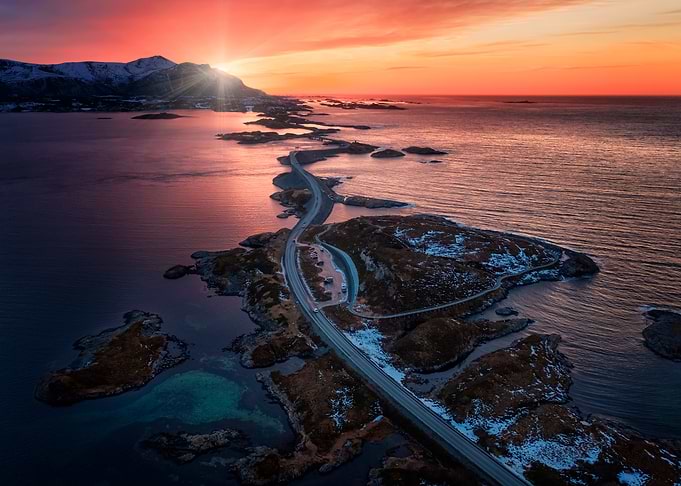 Atlantic Ocean Road Sunset