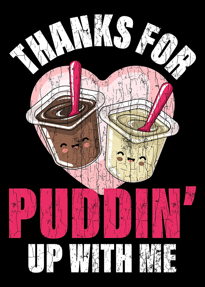 Funny Cute Puddings Design