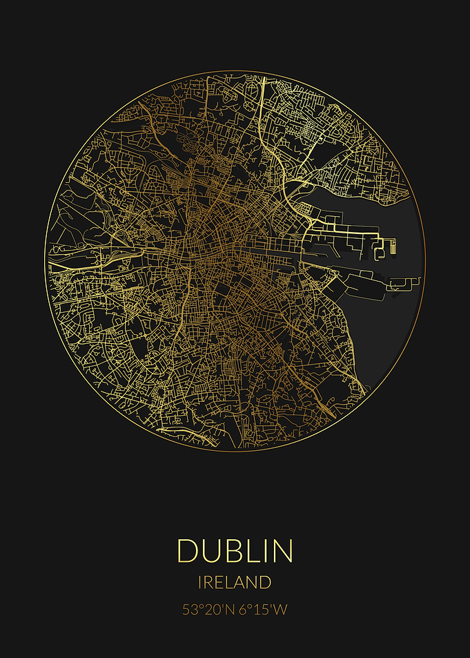 Dublin Black Gold Map