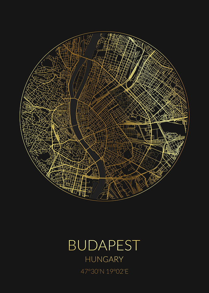 Budapest Black Gold Map