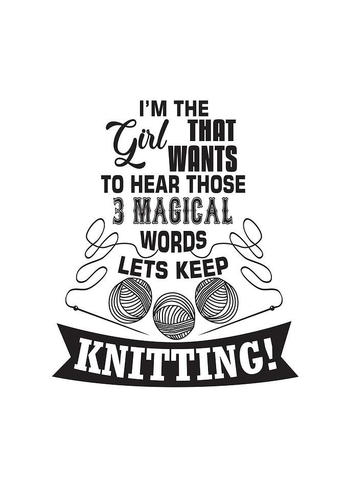 Girl Knitting