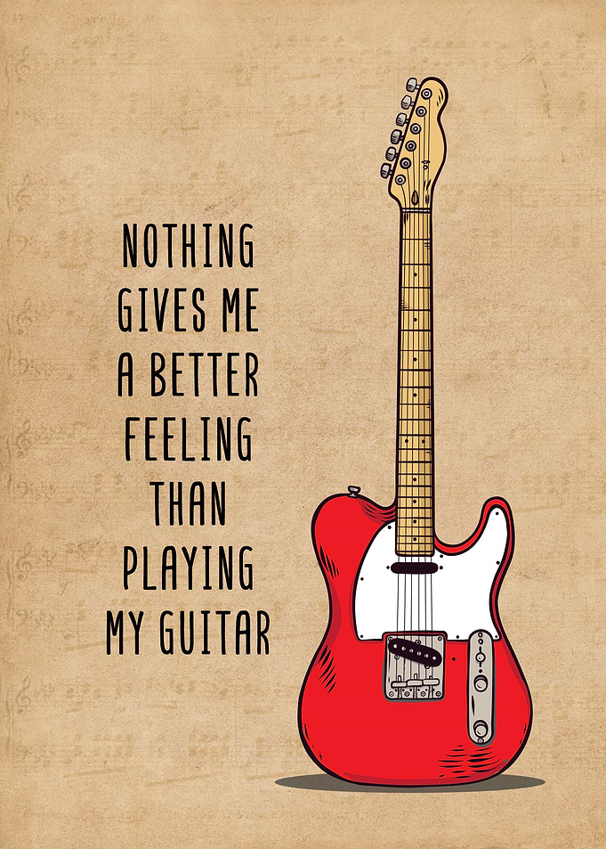 Music Guitarist Wall Art