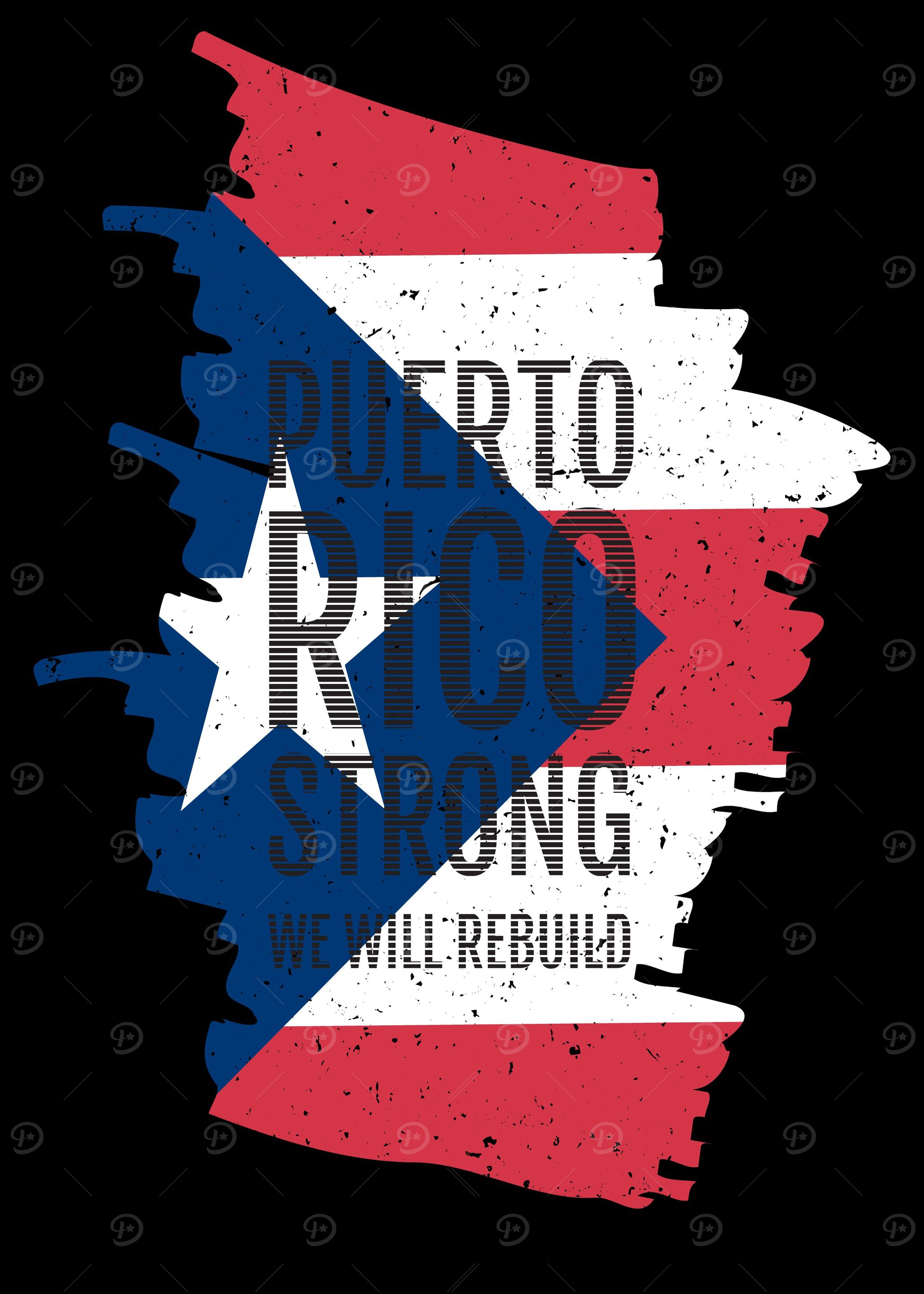 Puerto Rico Strong Flag