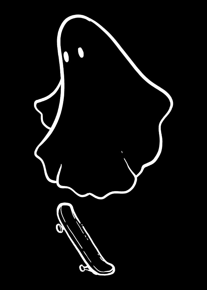 Skate Ghost Sporty Person