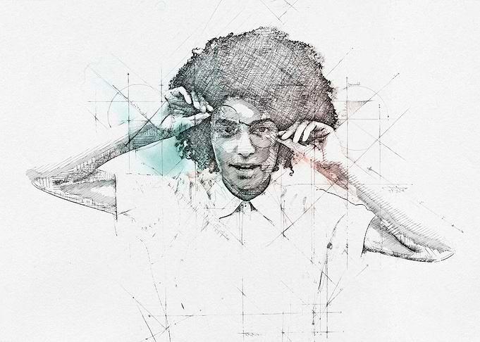 Man with afro