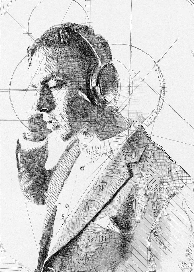 Man with Headphones
