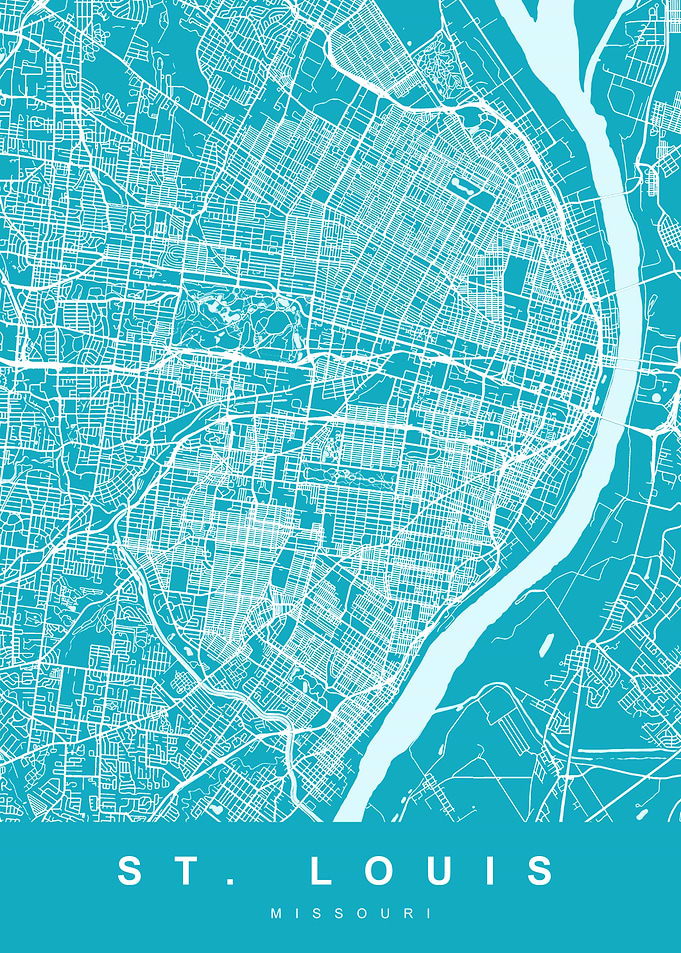 St Louis City Map Missouri