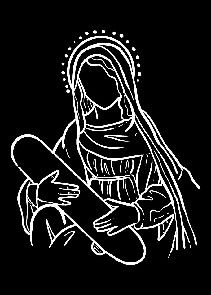 Maria Religion Skateboard