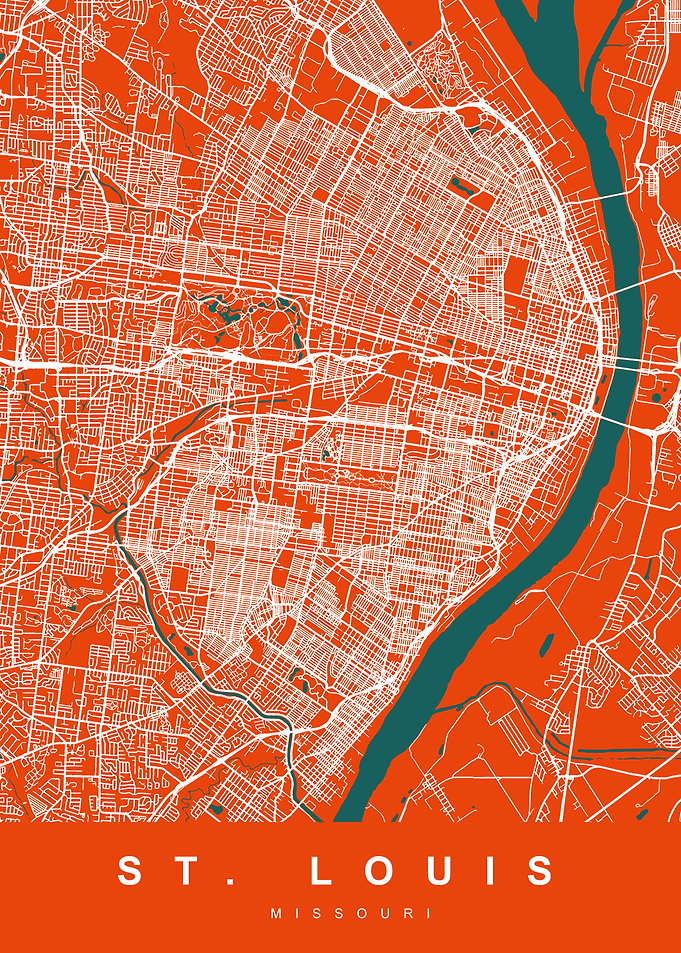 St Louis City Map Missouri